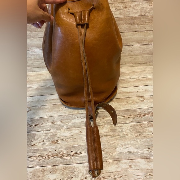 Vintage Coach Bucket Purse Brown Leather 80’s - Picture 3 of 14